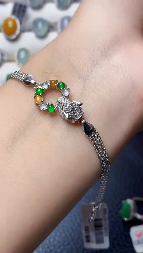 银S925镶嵌戒指翡翠0801