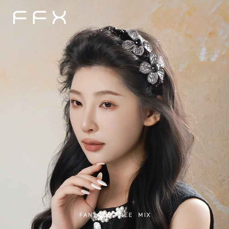 FFX弗弗西【花坞里】高级丝绒立体花卉轻奢发箍