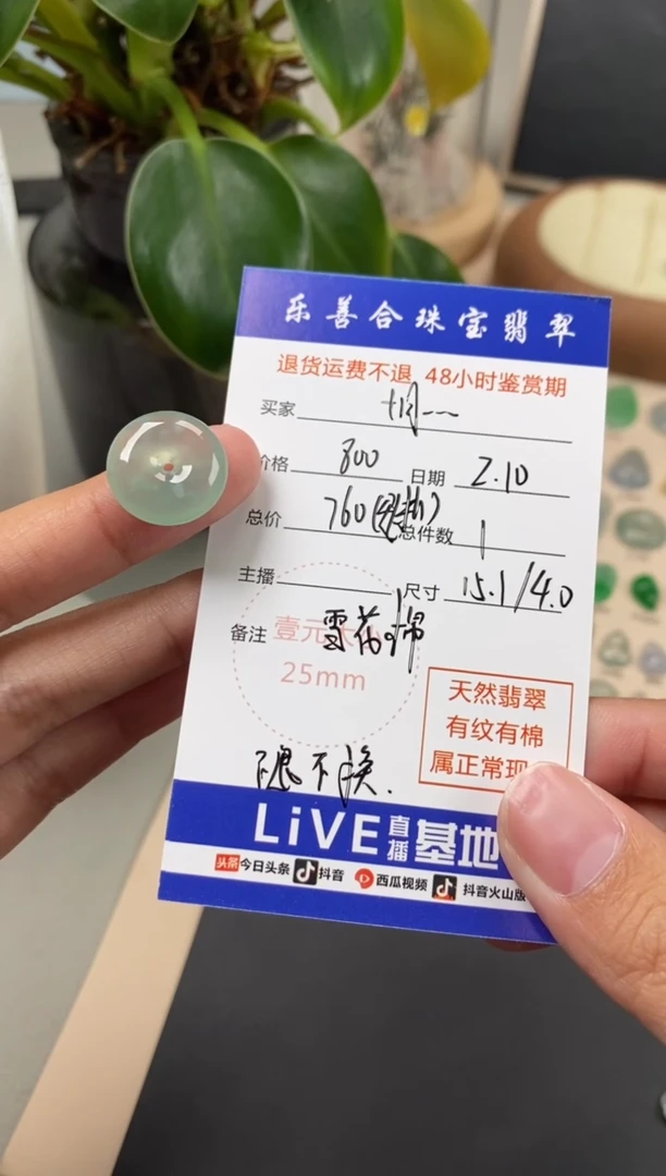 【闪购商品】翡翠颈饰未镶嵌翡翠兵器平安扣