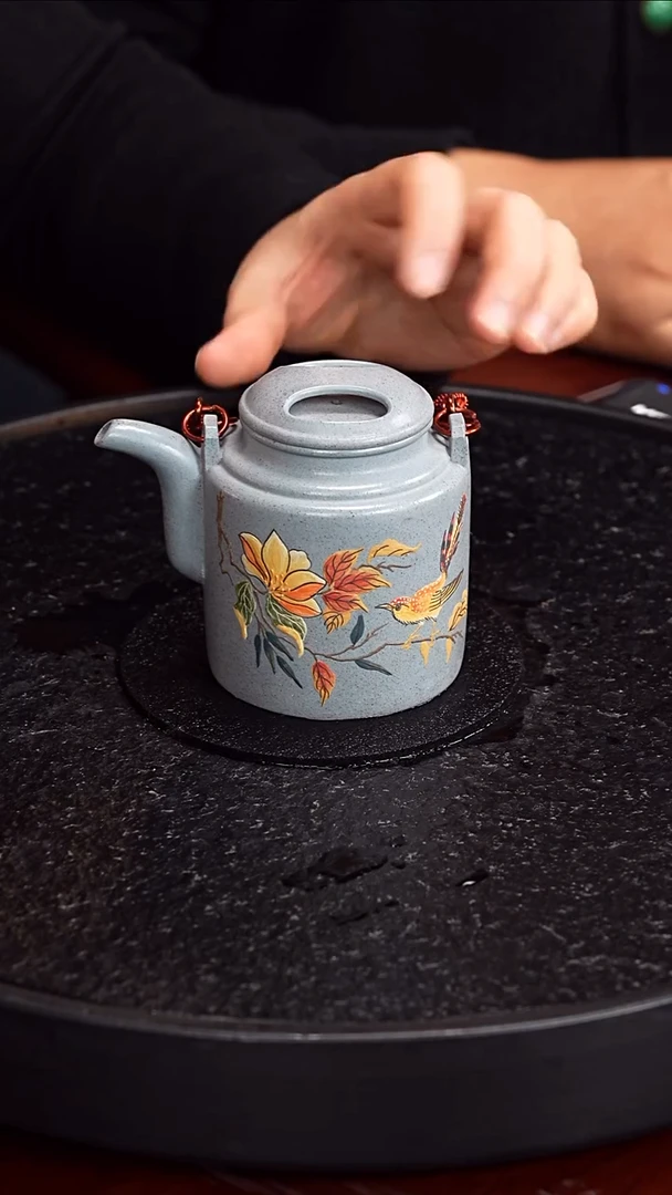 茶壶紫砂御煌窑 洋桶7 海蓝泥柴烧 280毫升