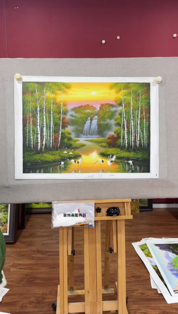 油画【原创·保真·带证书】朝鲜画家纯手绘油画--顺丰包邮--