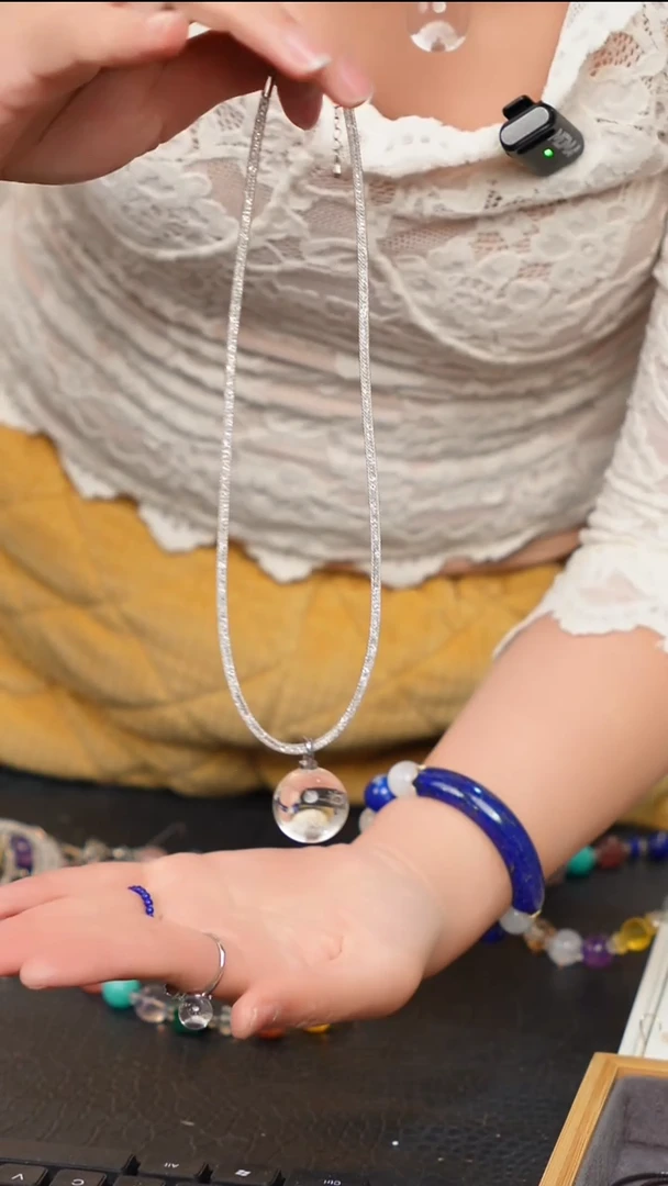 水晶摆件未镶嵌高品质白水晶单珠项链1000