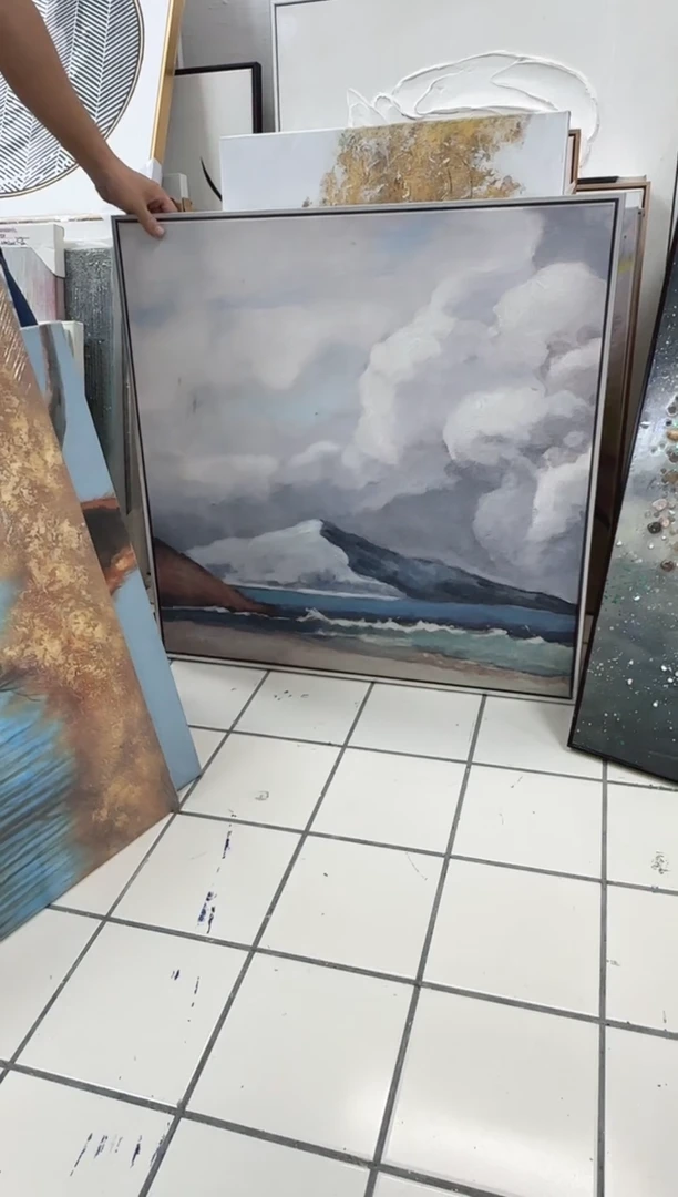 168现代艺术装饰画油画80*80