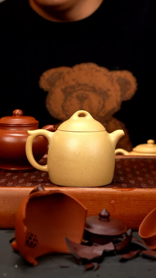 【闪购商品】紫砂茶壶秦权 本绿  230cc