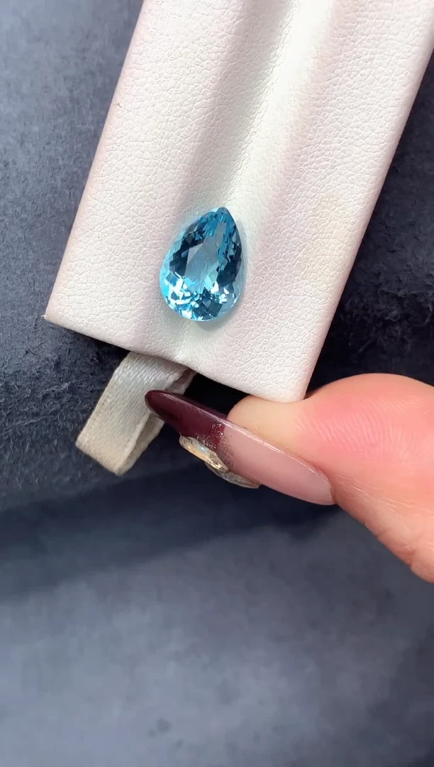 裸石海蓝宝石3.37克拉圣玛利亚
