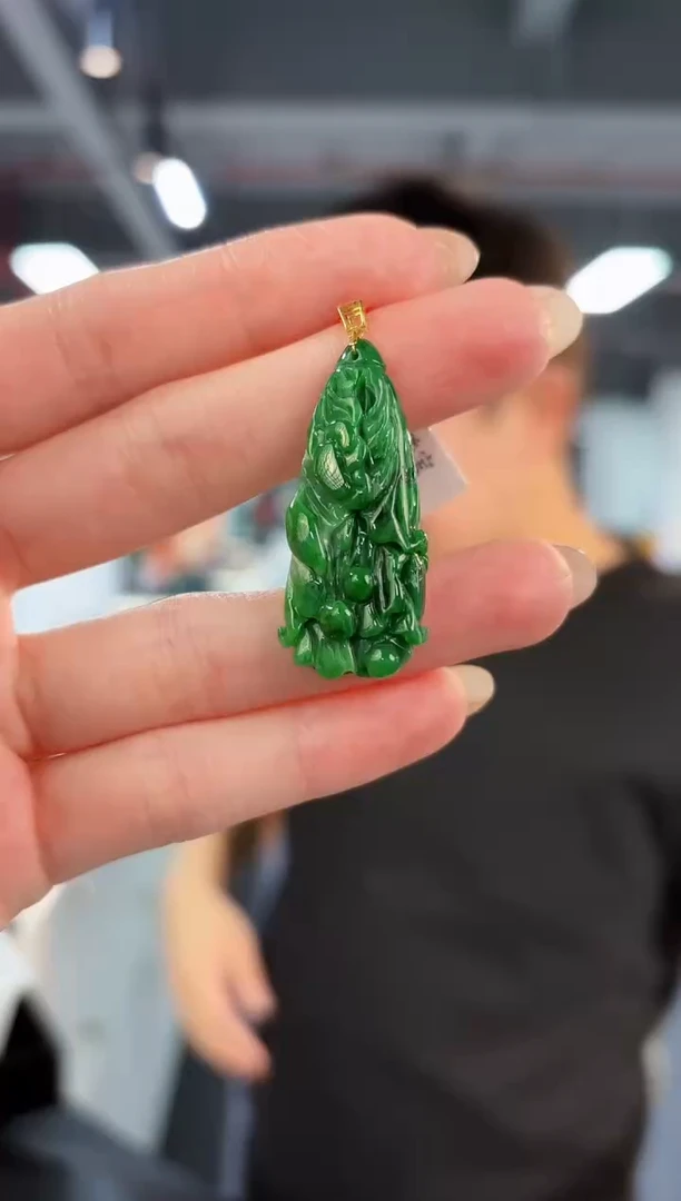 【闪购商品】翡翠颈饰18K金镶嵌缅料A货/支持复检/一件