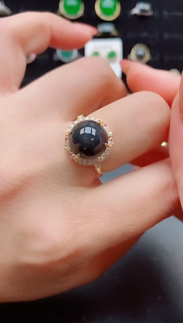 【闪购商品】翡翠戒指银S925镶嵌12121