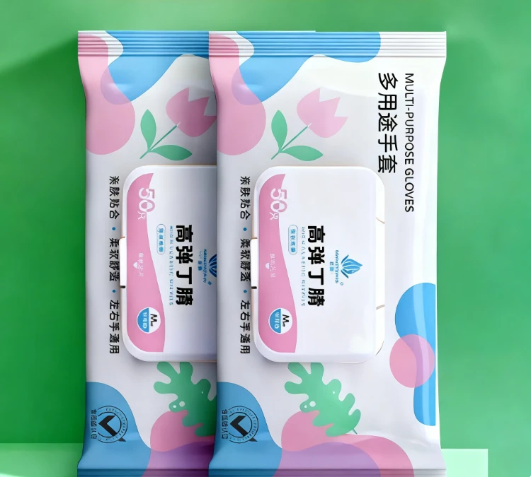 一次性洗碗手套女生家务清洁厨房耐用食品级加长加厚丁腈家用贴手