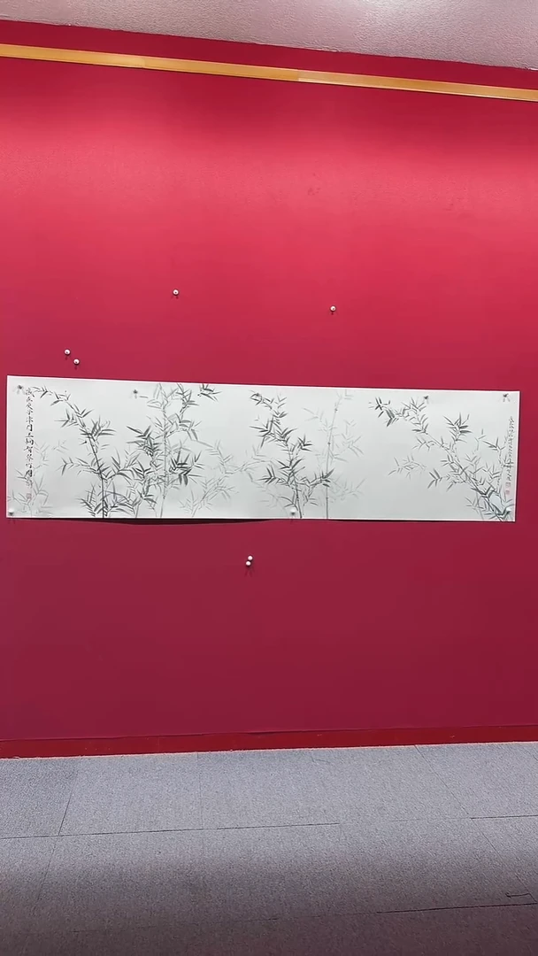 国画王炯智老师作品《翠竹图》240*50