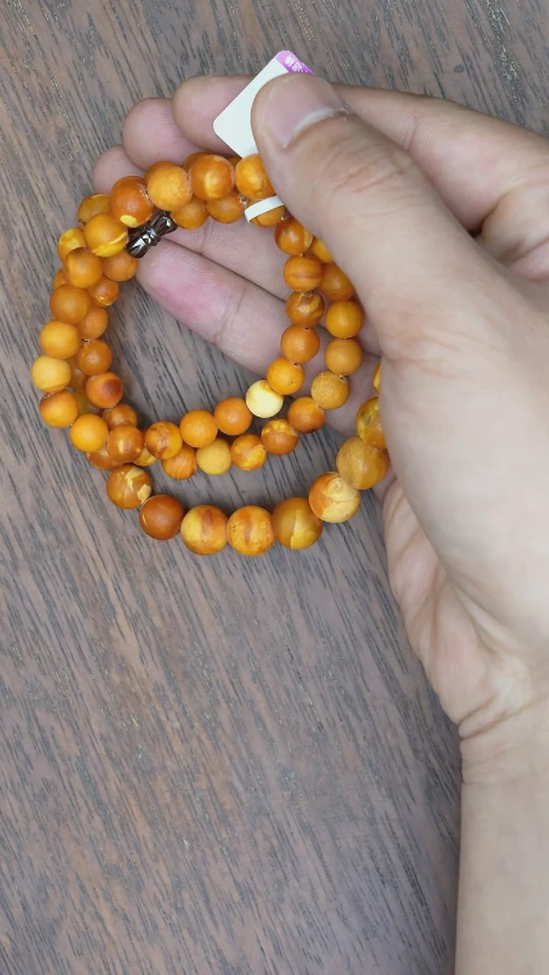 【闪购商品】琥珀裸石未镶嵌花蜡橘皮妈妈链微瑕