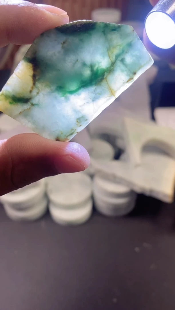 裸石翡翠练手料A货天然翡翠