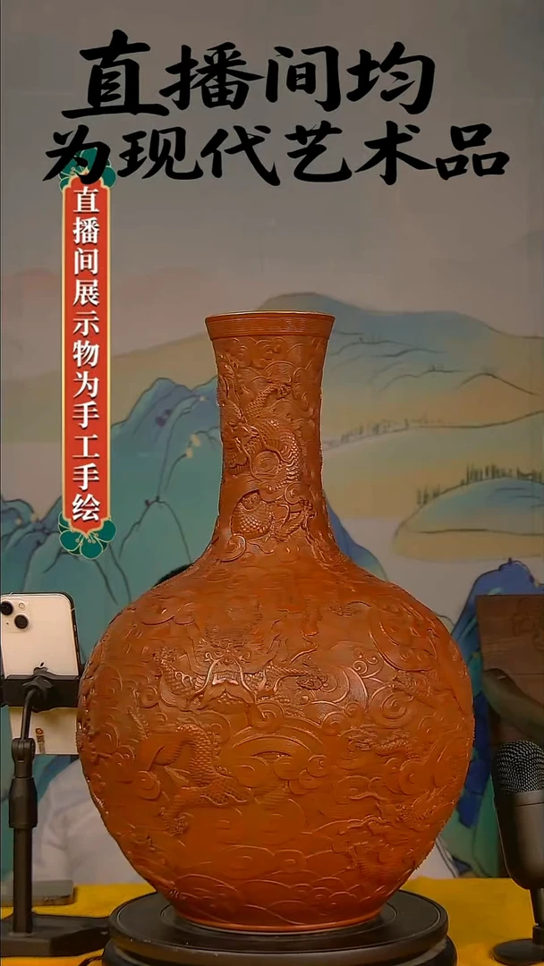 摆件景德镇陶瓷青花摆件45