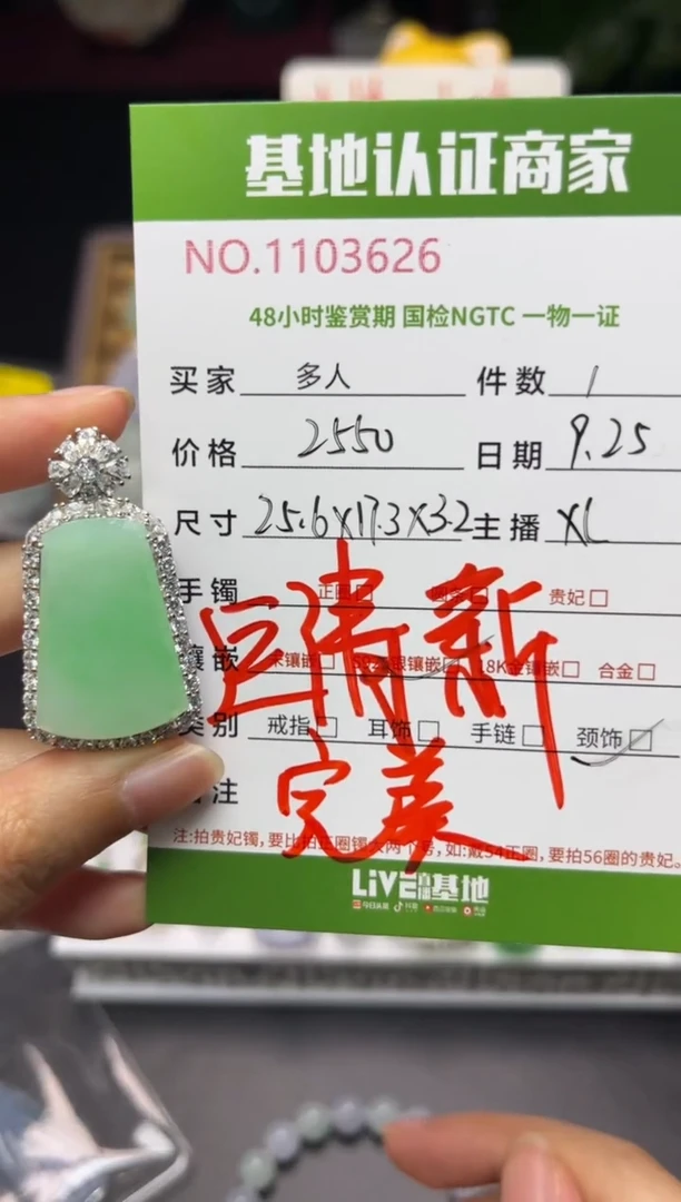吊坠(不含链)银S925镶嵌翡翠多人