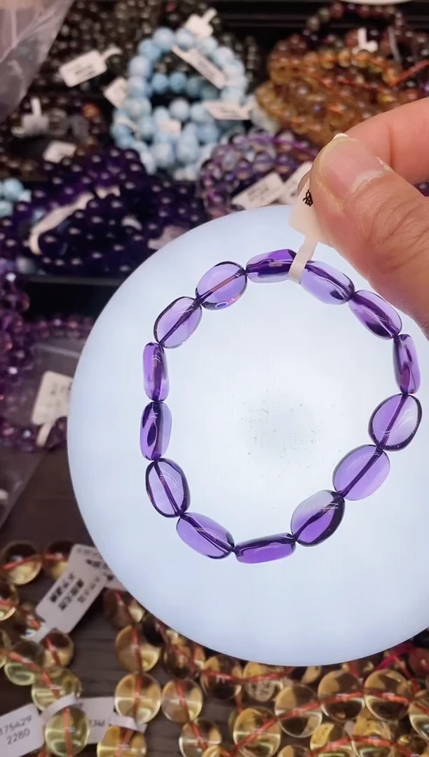 【闪购商品】水晶手链未镶嵌25 糖豆紫水晶