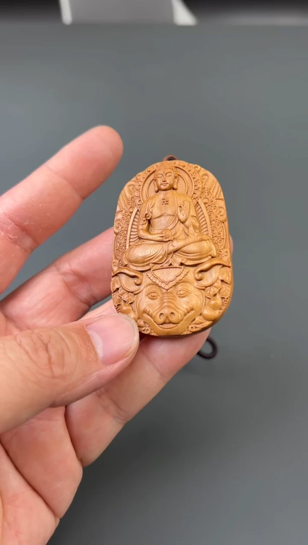 檀香木把件印度老山檀香牌子 猪