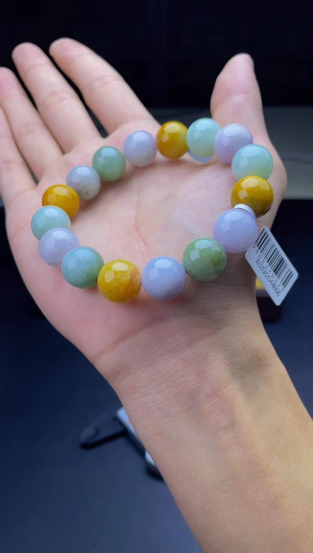 未镶嵌定制翡翠珠串 卡13+