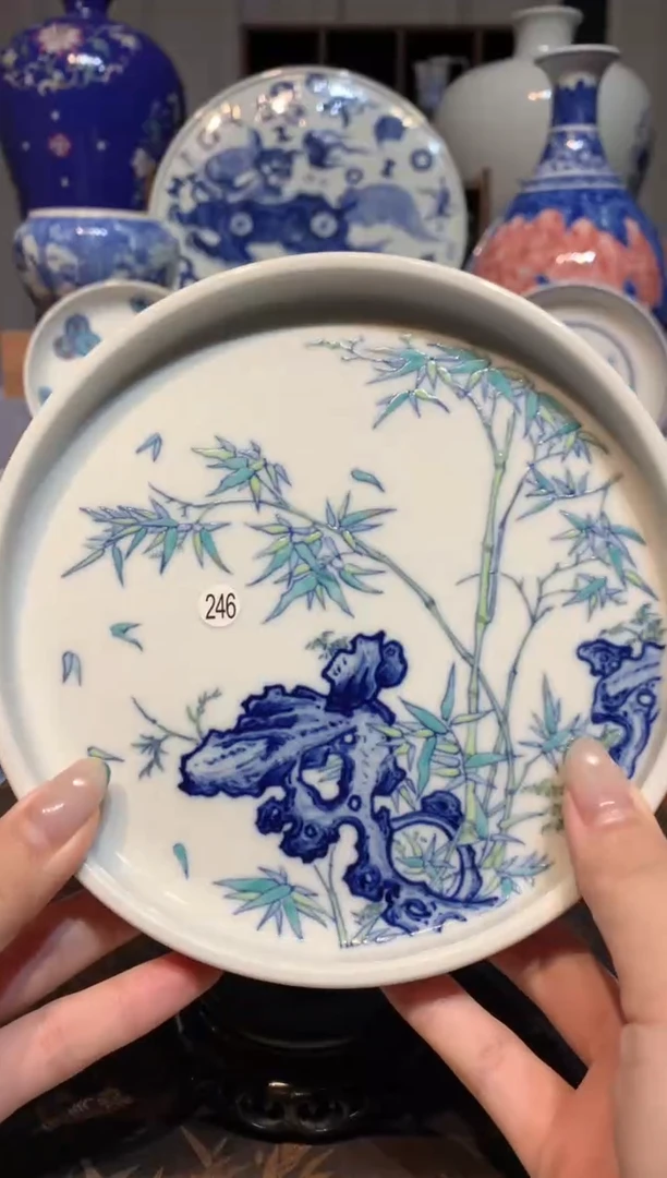 热***叶246斗彩壶承cl122