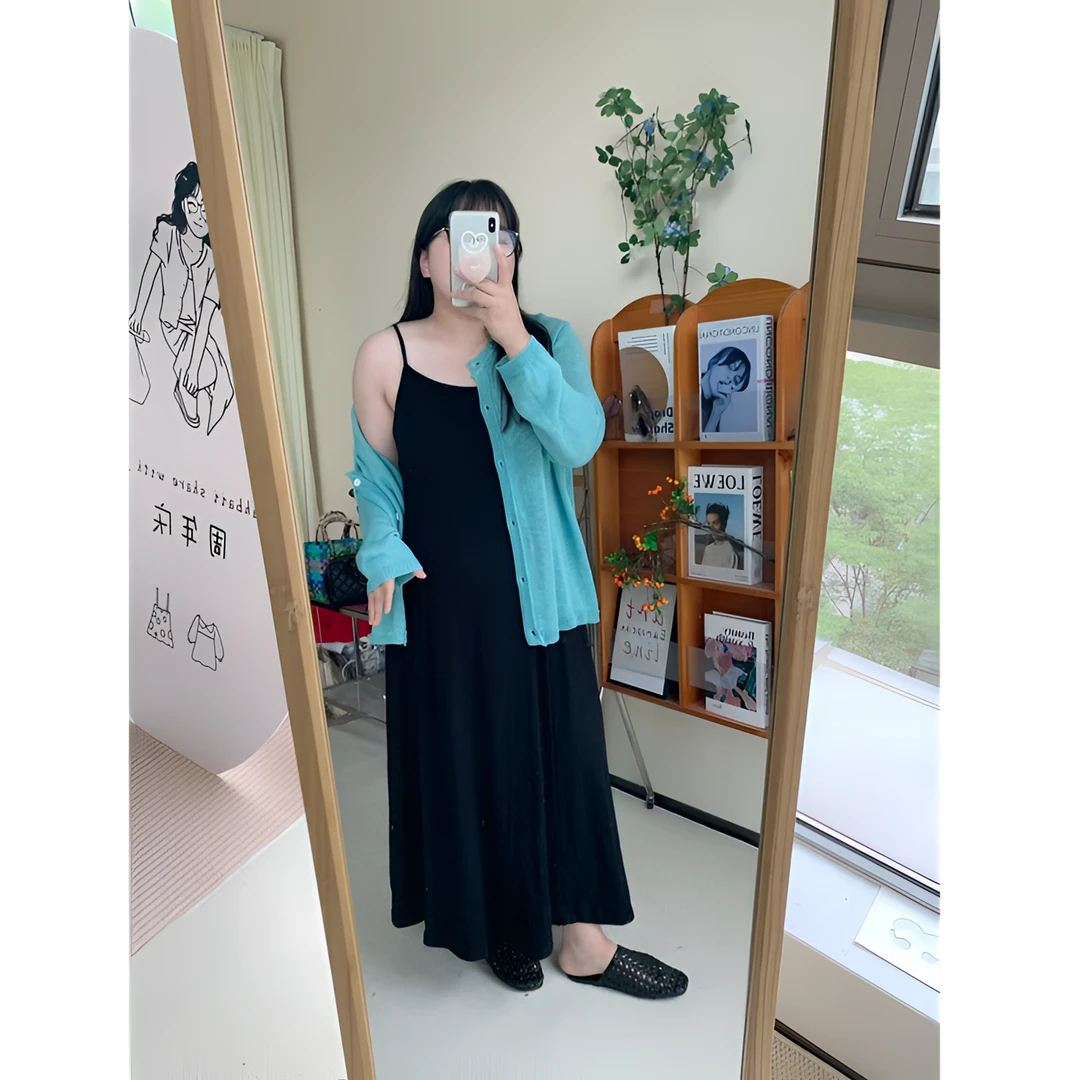 【鱼白专属】-运补-6-百搭显瘦A字针织吊带连衣裙    0523