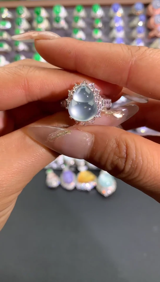 未镶嵌戒指翡翠铜托戒面