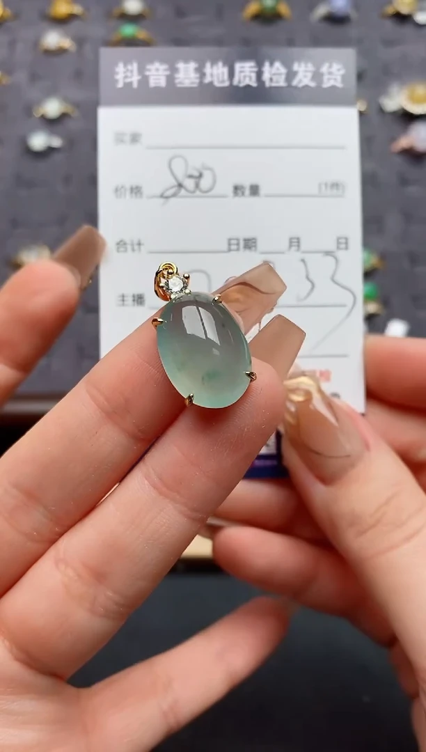 银S925镶嵌戒指翡翠.