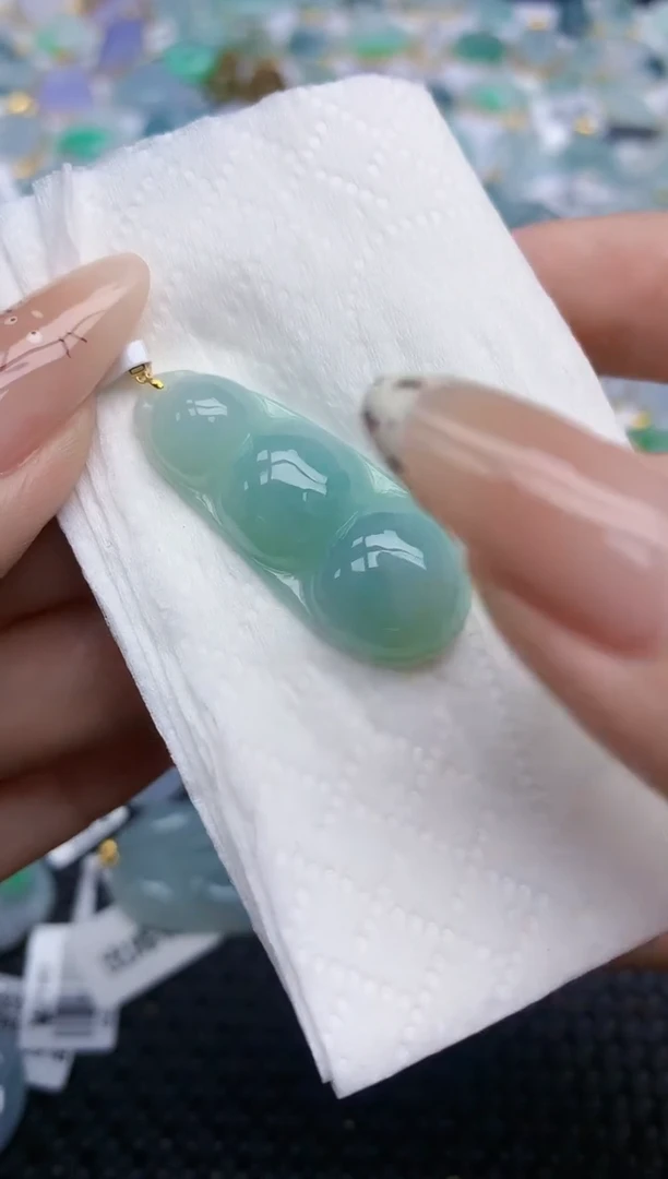 翡翠18K金镶嵌颈饰245   天然翡翠A货