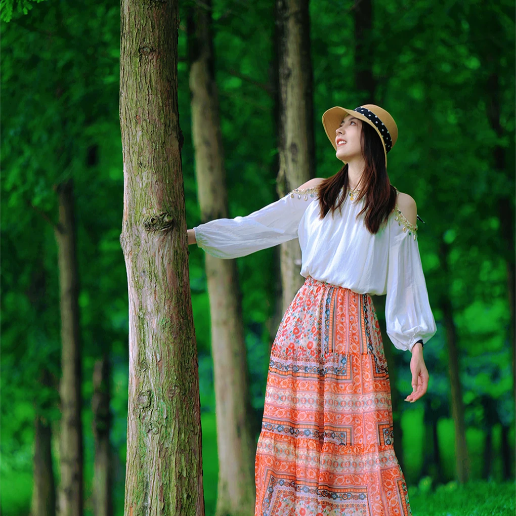 半身裙2025梦里人夏新款小清新碎花减龄洋气百搭中长裙3004-9159