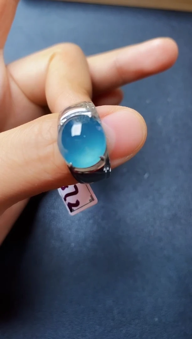 银S925镶嵌戒指翡翠222222