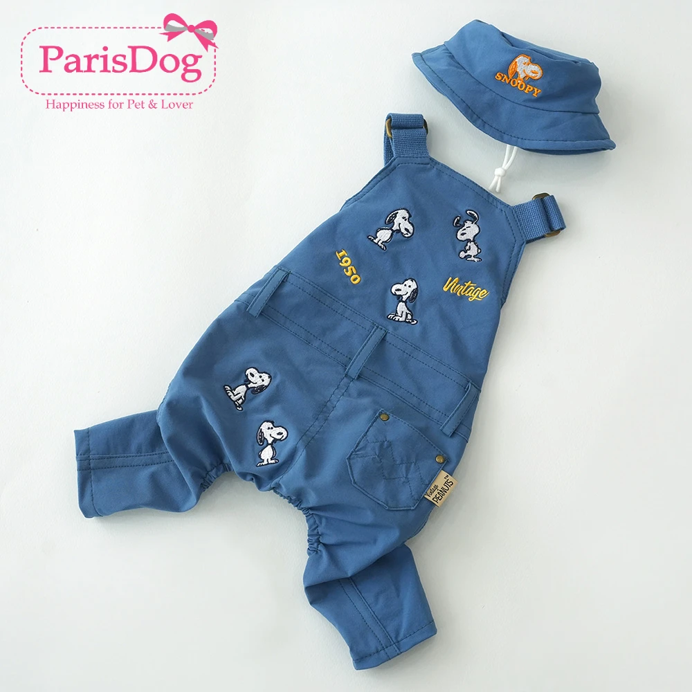 韩国【ParisDog】史努比复古背带裤套装秋冬款狗狗衣服