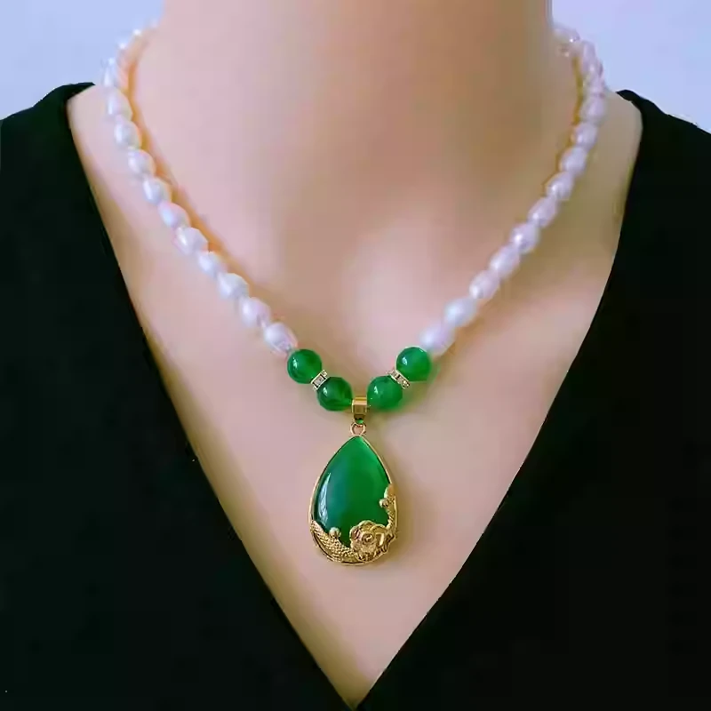 吊坠925银 正品气质珍珠锁骨链妈妈款珠珠送婆婆母亲节礼物附证书