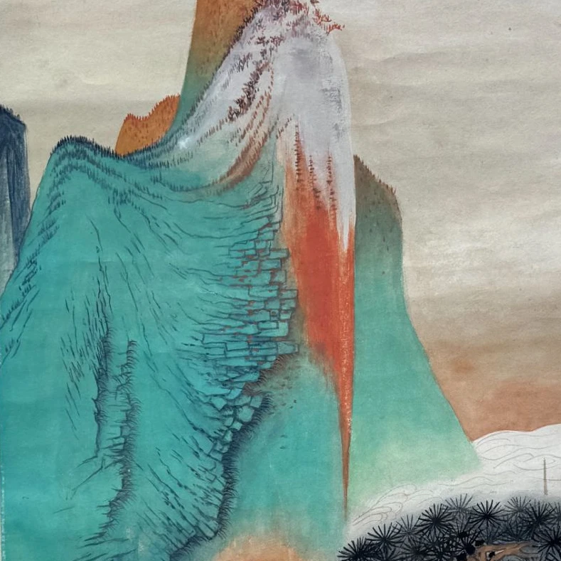 Lot9佚名【访友图】ZB398000101-著录出版《笔墨春秋》P37-134X43cm