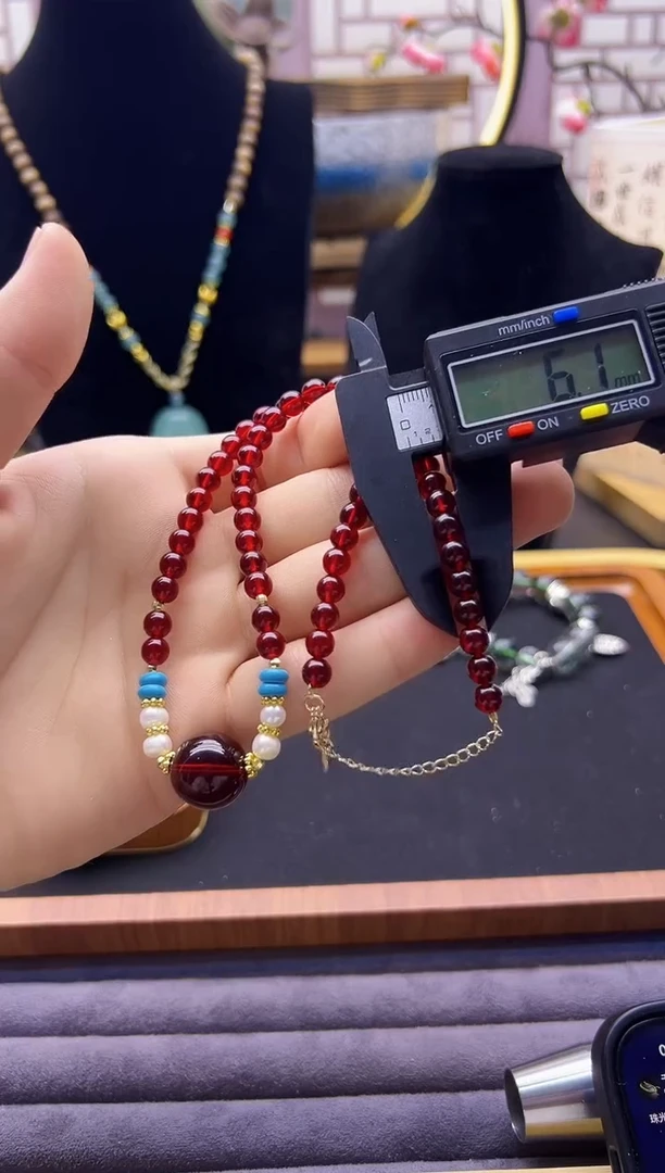 【闪购商品】血珀颈饰14K金镶嵌X294