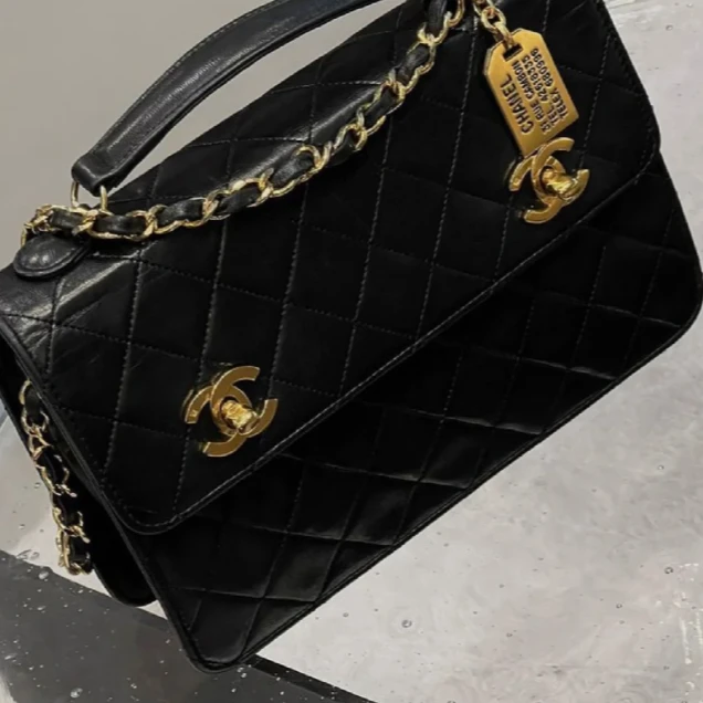 95新 Chanel/香奈儿 小花Jerry P205335569 中古 铭牌公文包 1开