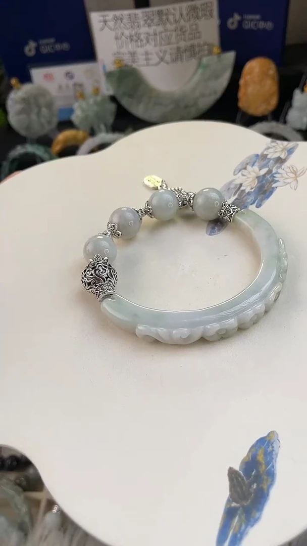 未镶嵌手链翡翠手工定制默认微瑕播介绍为准