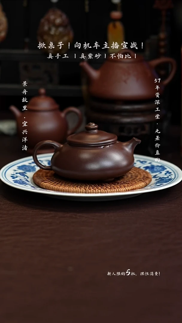 茶壶紫砂原矿手工 紫泥寒江150CC