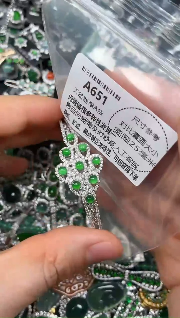 颈饰未镶嵌翡翠A651手镯