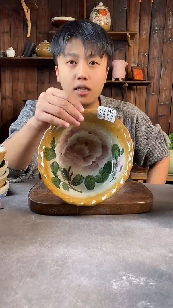 碗346瑕，手工手绘，超值陶瓷