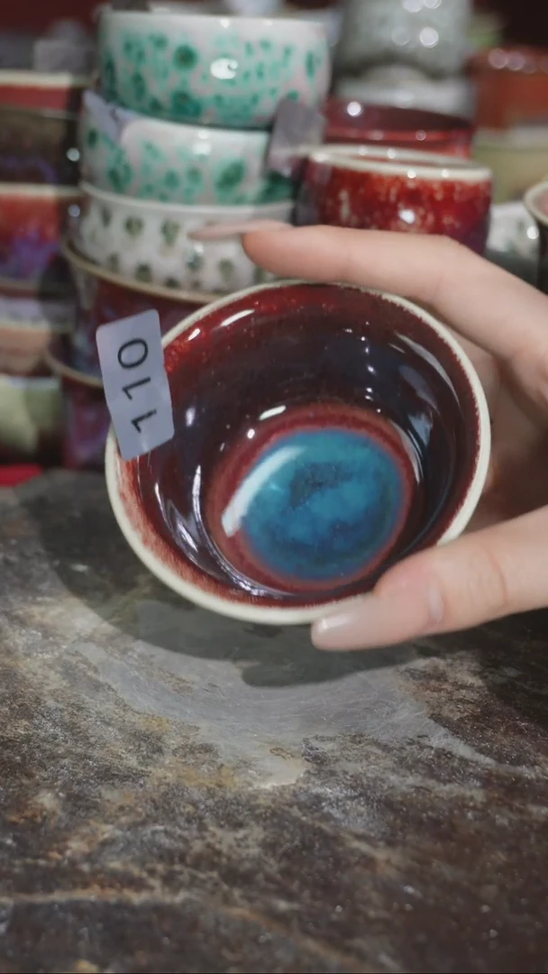 摆件精品窑变钧瓷茶器