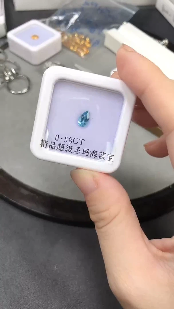 裸石海蓝宝石0.58CT超圣
