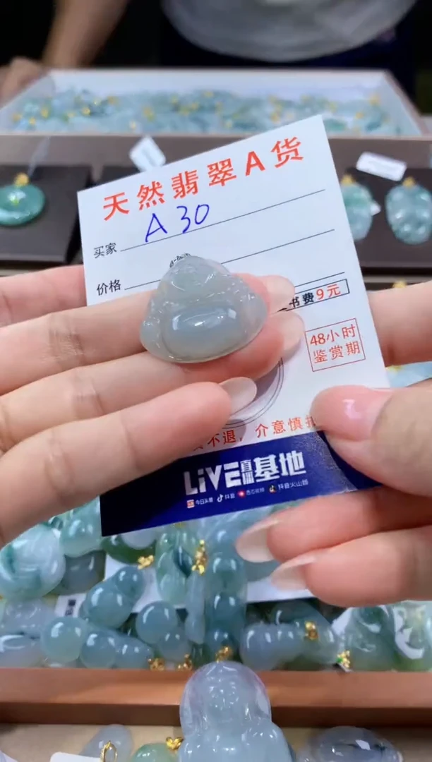 颈饰未镶嵌翡翠天然翡翠A货挂件