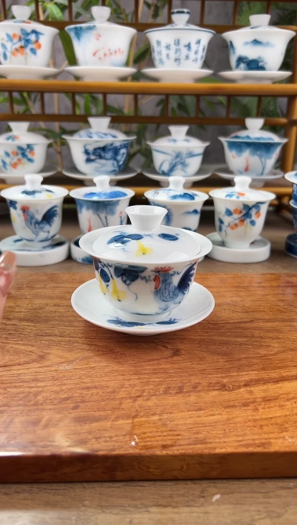 【闪购商品】微瑕公鸡130ml三才盖碗