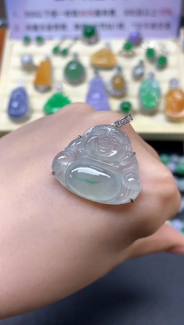 【闪购商品】翡翠吊坠(不含链)18K金镶嵌吊坠|3600+360