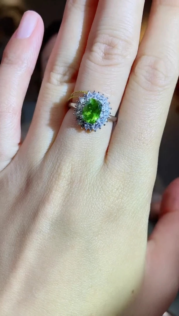 银S925镶嵌手饰橄榄石手饰