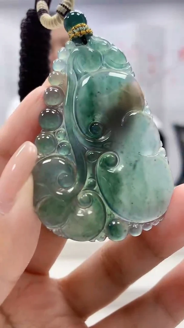 定制翡翠未镶嵌4898xx-毛货挂件71