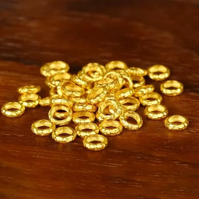 【兴诚专享】锤纹盘缠隔片diy配件 卡7mm 30颗赠合金手链