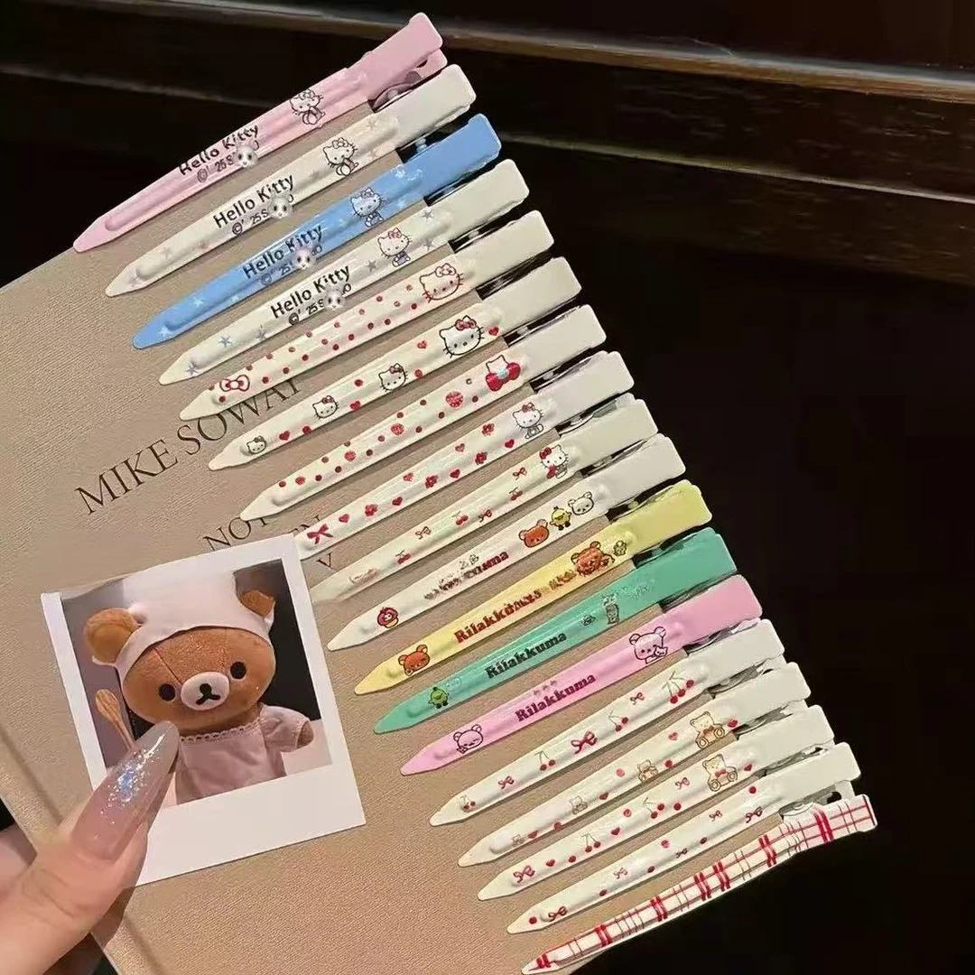 鸭嘴夹女少女风甜美日韩发夹头饰可爱边夹网红发饰化妆彩色碎发夹