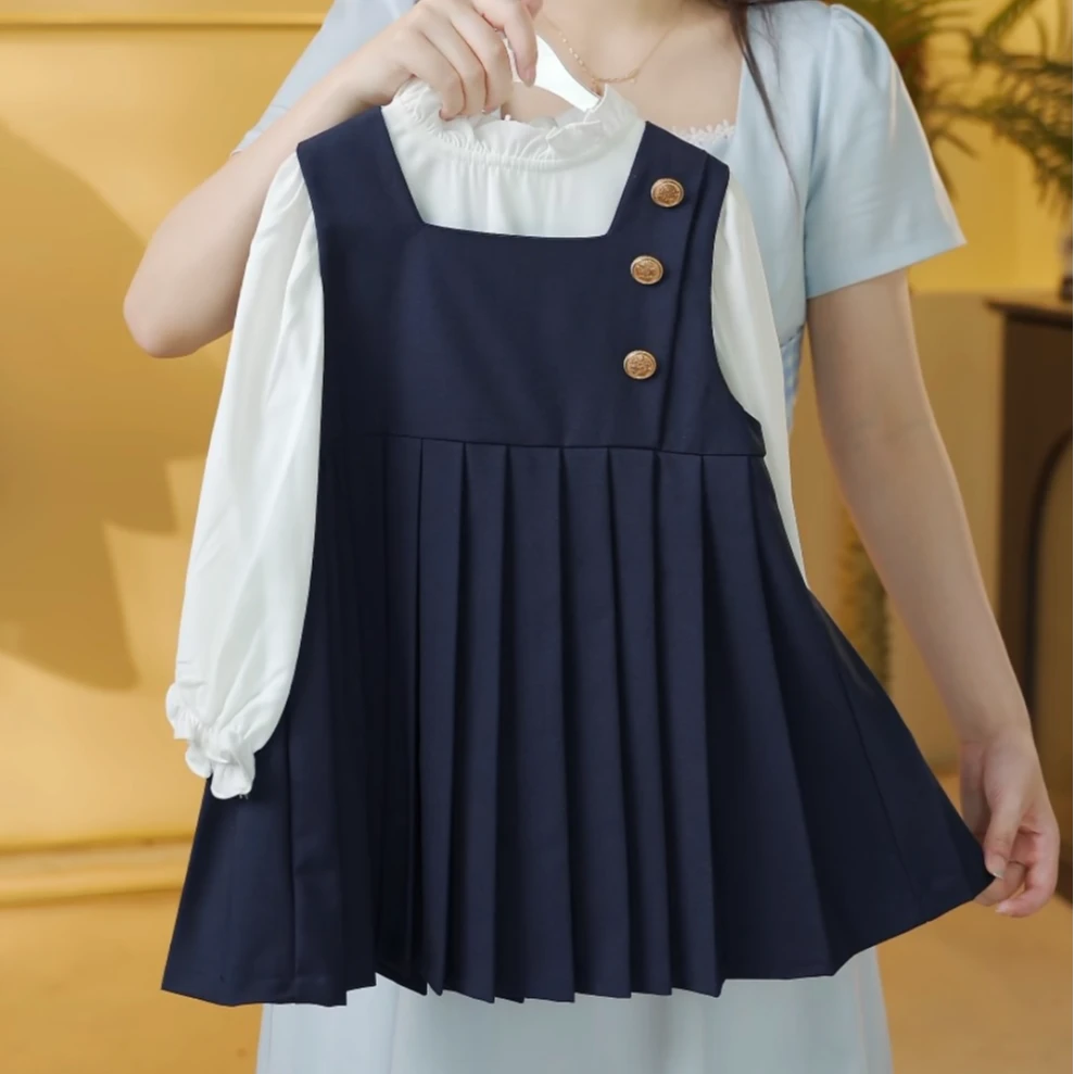 【现货】两件套女童时尚甜美学院风套装Q24061