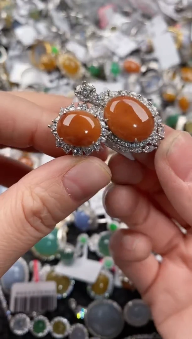 银S925镶嵌戒指翡翠999              2