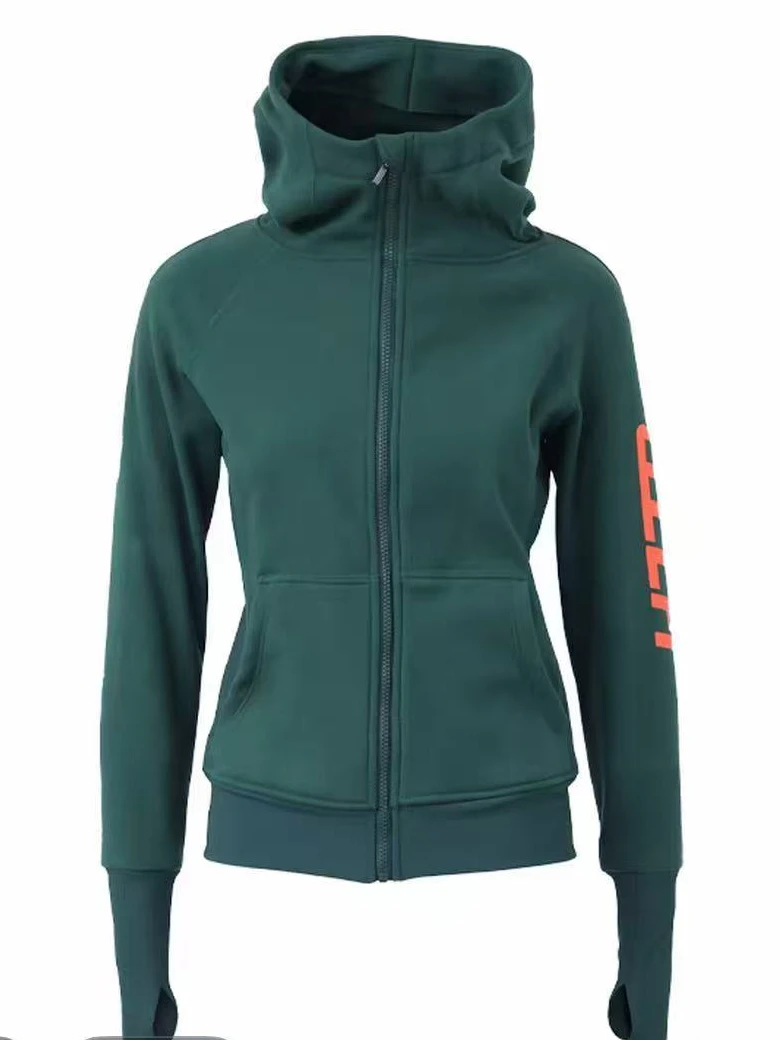 OL加绒宽松中腰直筒运动休闲瑜伽外套女款加厚秋冬