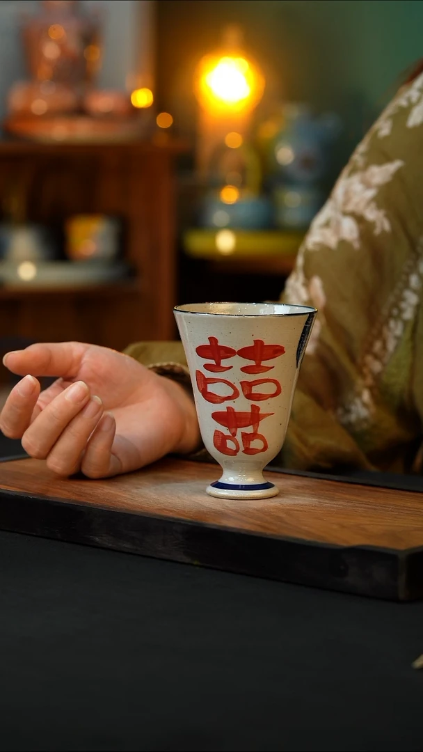 杯手绘心瓷陶瓷浮力