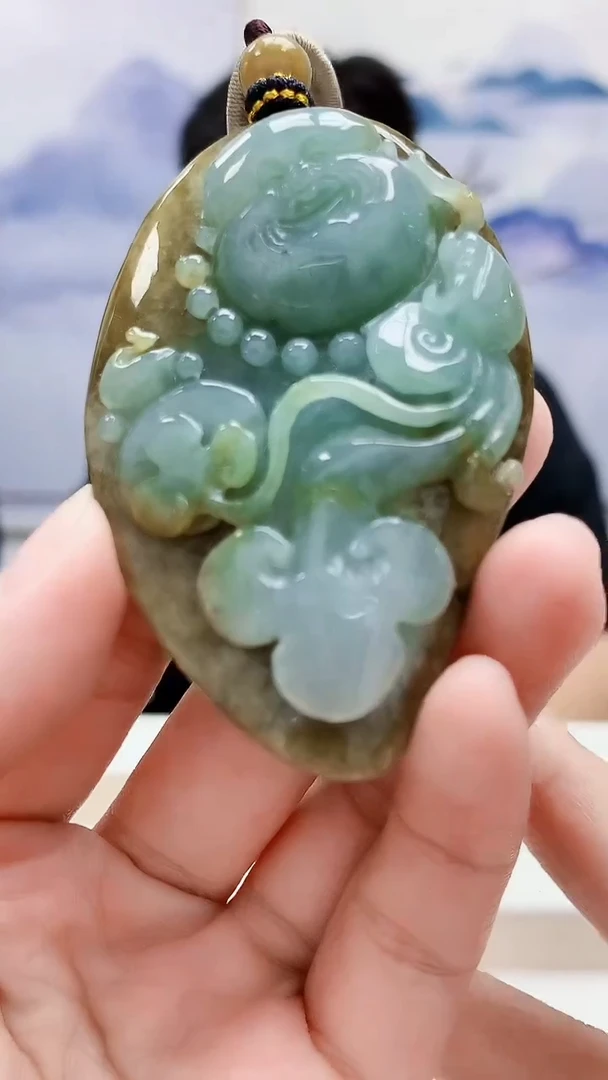 未镶嵌定制翡翠4917lr-毛货挂件34